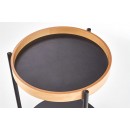 Стол журнальный HALMAR ROLO дуб натуральный/черный, 44/55